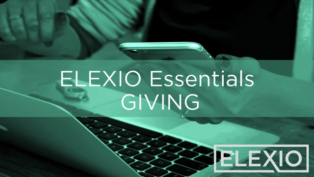 screenshot of Elexio Giving